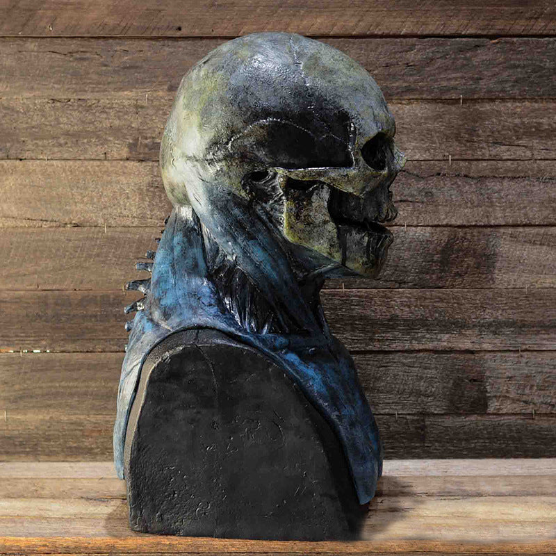 Masque squelette en latex Halloween pour adultes – Masque d'horreur réaliste pour fête et décoration