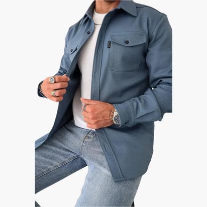 Overshirt da uomo – Design moderno con bottoni, stile versatile per tempo libero e lavoro