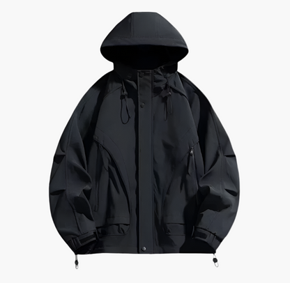 Chaqueta cortavientos outdoor para hombre – Impermeable, cortaviento, transpirable, todoterreno para ocio y aventura