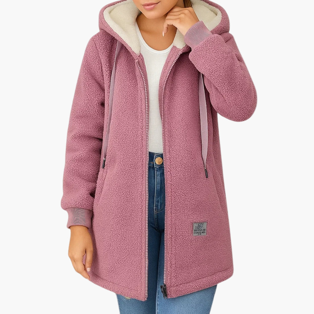 Pile da donna con cappuccio – Comfort casual e stile moderno per tutti i giorni e il tempo libero