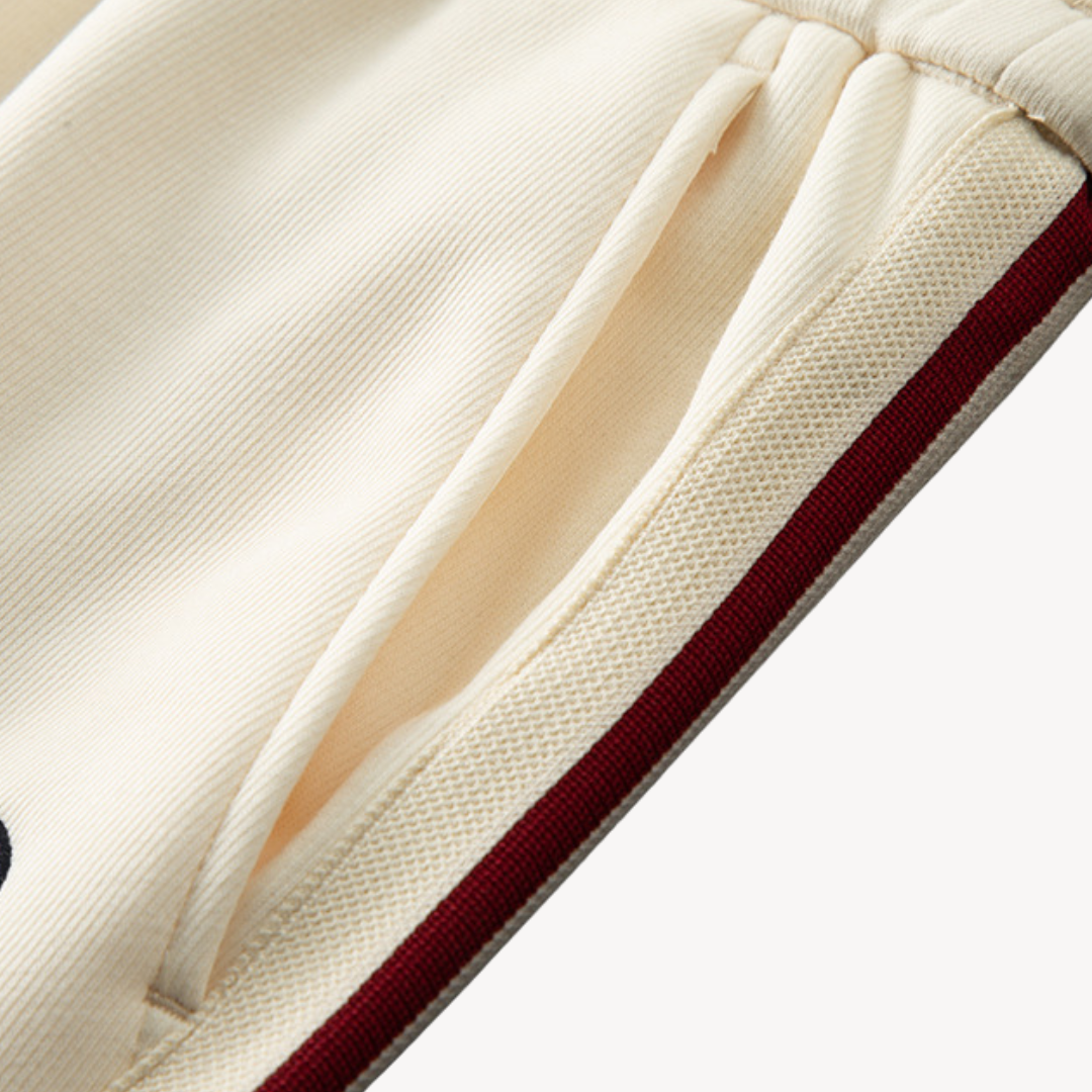 Męski dres nowoczesny sportowy na co dzień – stylowy komplet treningowy z półzamkiem i komfortem