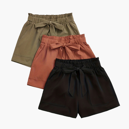 Dames zomershorts met strik – Losse pasvorm, ideaal voor strand en vrije tijd