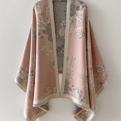 Cardigan kimono femme à imprimé floral – Style bohème élégant pour loisirs et quotidien