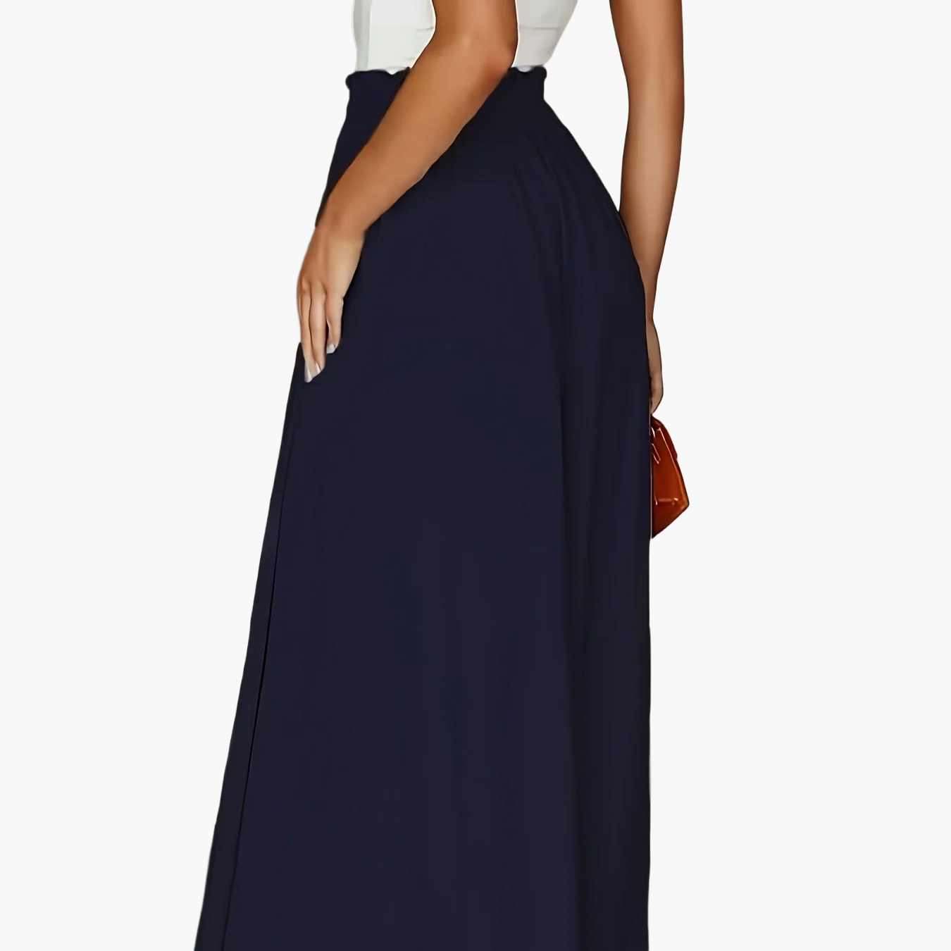 Dames maxirok met hoge taille en wijde pijpen – Elegante vrijetijdsstijl voor lente en zomer