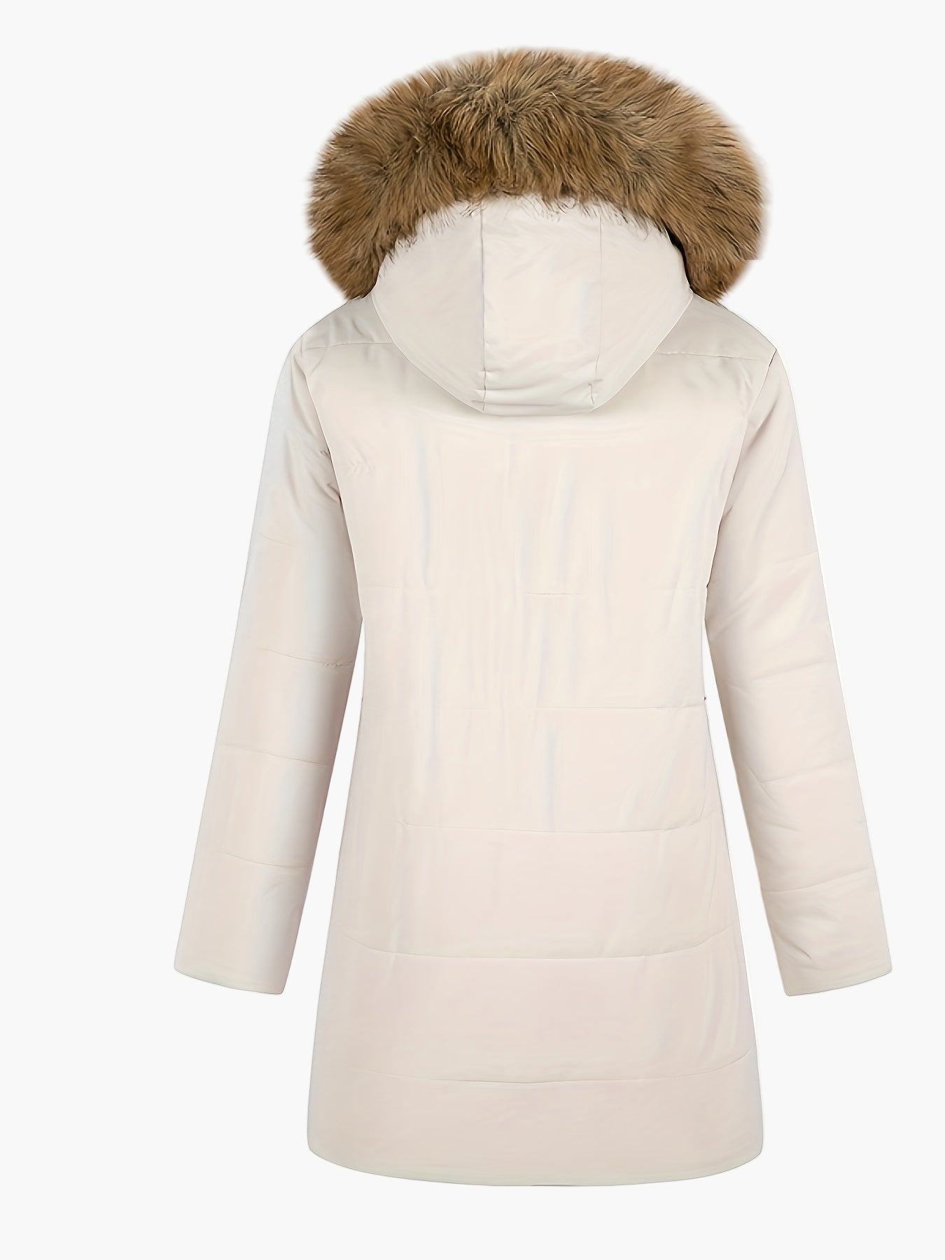 Damen Winterparka mit Kapuze und Kunstpelz – Modische warme Jacke für kalte Tage