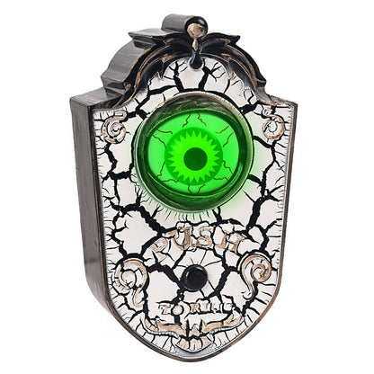 Halloween decoratie deurbel met lichtgevend oog – griezelige bel voor Halloween-feesten & spookhuis