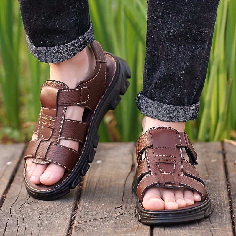 Heren outdoor sandalen voor vrije tijd en vakantie – comfortabele zomerschoenen met klittenbandsluiting