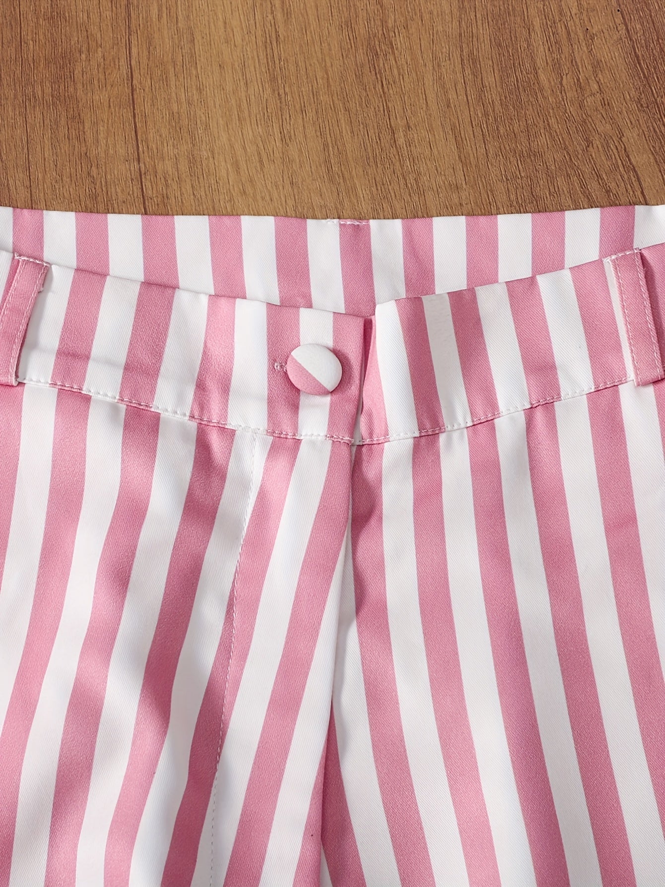 Conjunto de dos piezas para mujer – Pantalón de talle alto a rayas y top ajustado, look veraniego elegante para ocio y eventos