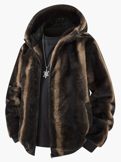 Chaqueta con capucha para hombre en look de tendencia para otoño e invierno – Declaración de moda cálida para tiempo libre y uso diario