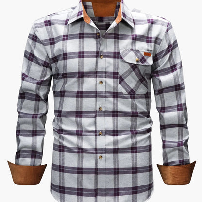 Camicia casual uomo a quadri manica lunga – Camicia moderna per tutti i giorni e ufficio
