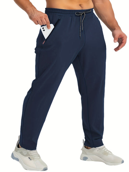 Set pantaloni da jogging uomo – comodi pantaloni sportivi casual con tasche con cerniera per tutti i giorni, sport e tempo libero