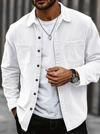 Bryce | Overshirt met lange mouwen, zakken en knopen voor heren