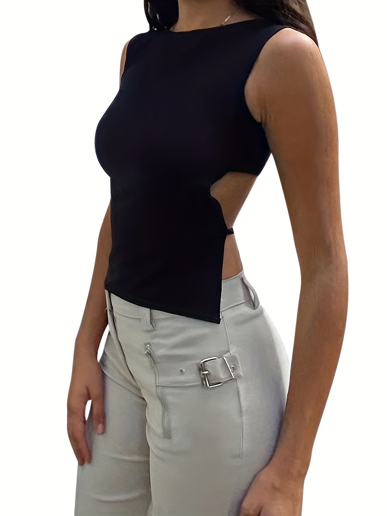 Damen Rückenfreies Top im modernen Streetstyle – Perfekt für den Sommer und urbane Outfits
