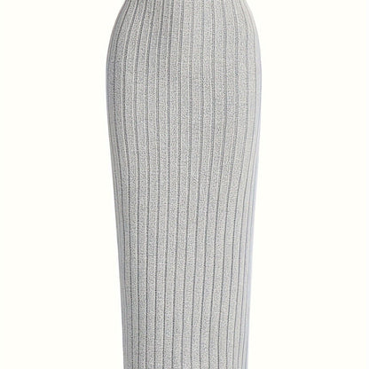 Damen Strick-Bleistiftrock mit hohem Bund – Eleganter Alltags- und Büro-Look