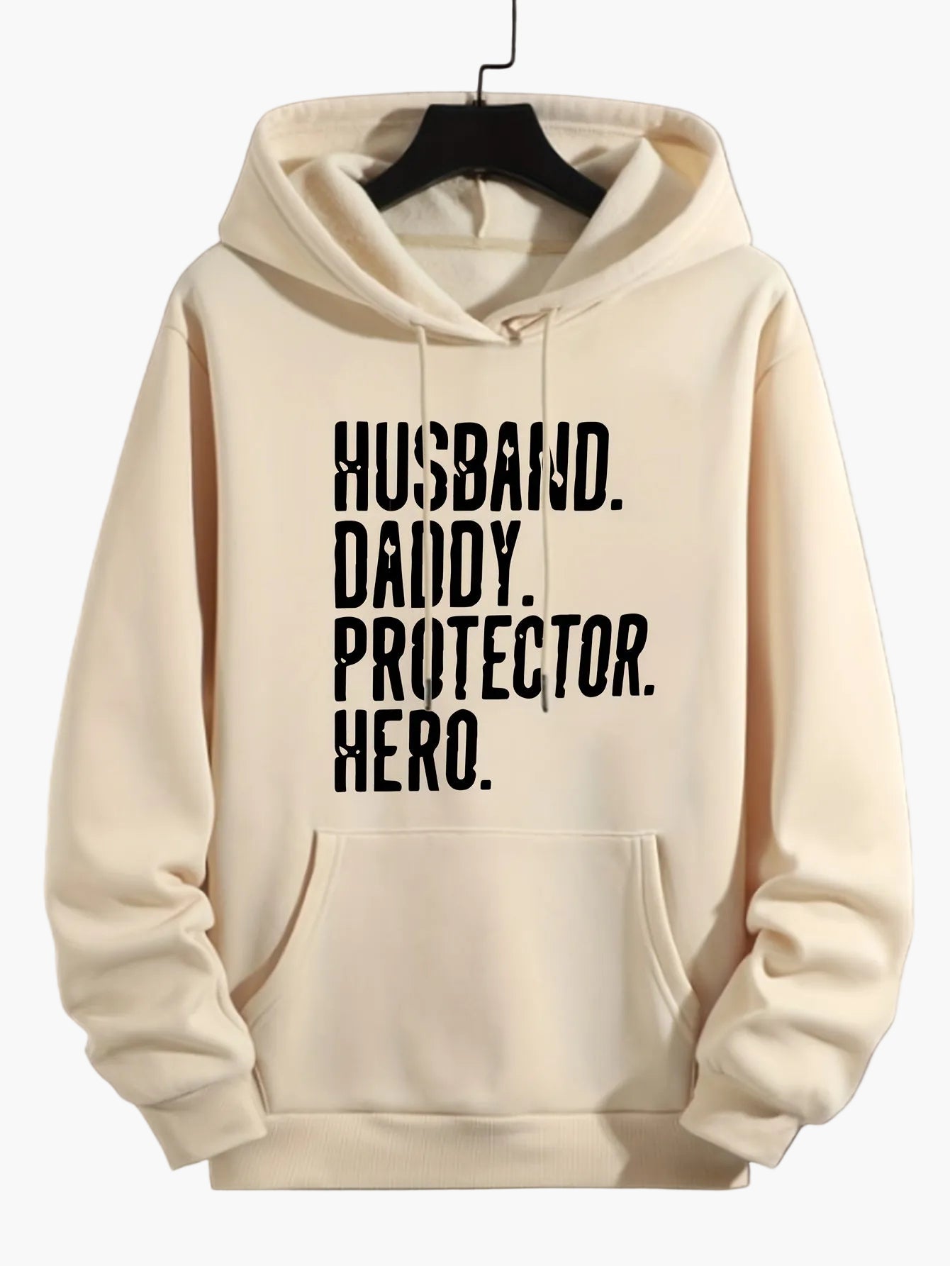 Herren Hoodie mit Statement Print – Husband Daddy Protector Hero – Casual Stil für Alltag und Freizeit