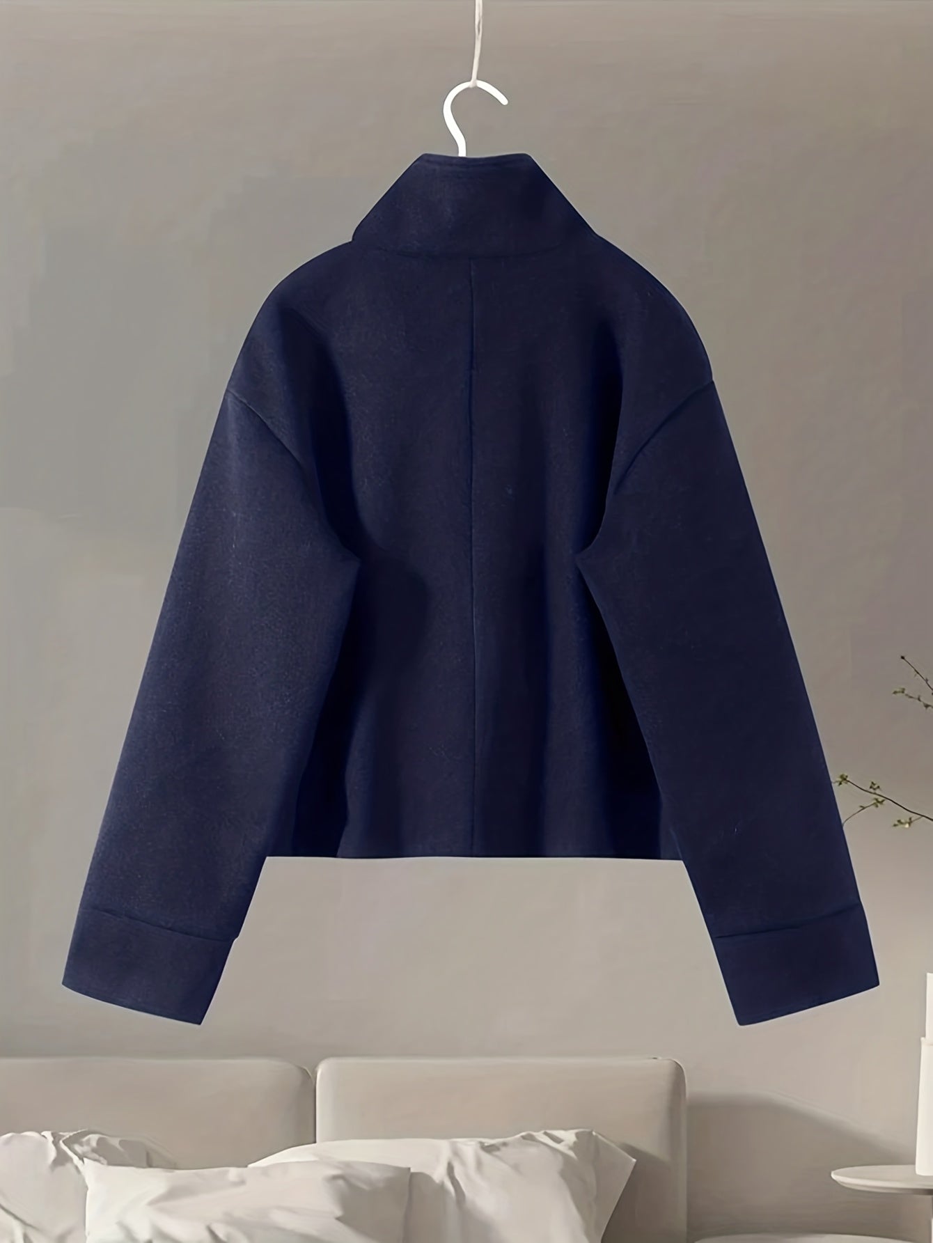 Damen Kurzjacke mit Stehkragen und Knöpfen