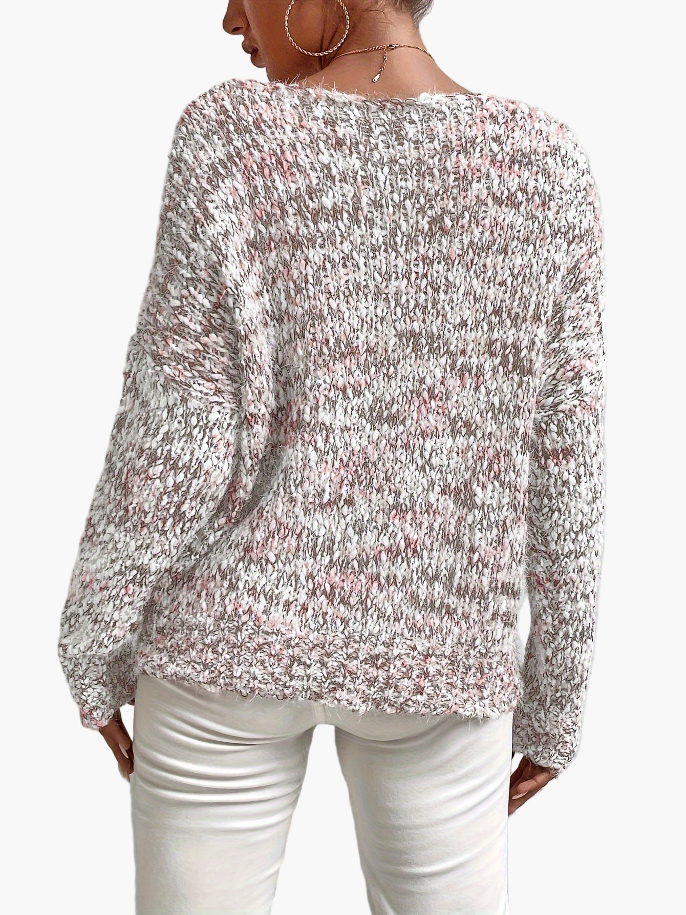 Jersey de mujer en estilo casual holgado – Jersey de punto moderno para el día a día y tiempo libre