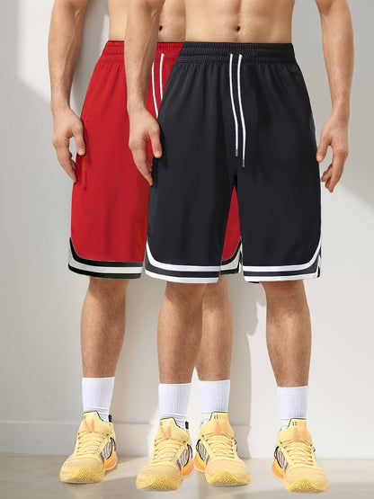 Herren sportshorts 2-pack – lös passform, idealiska för basket, träning och fritid