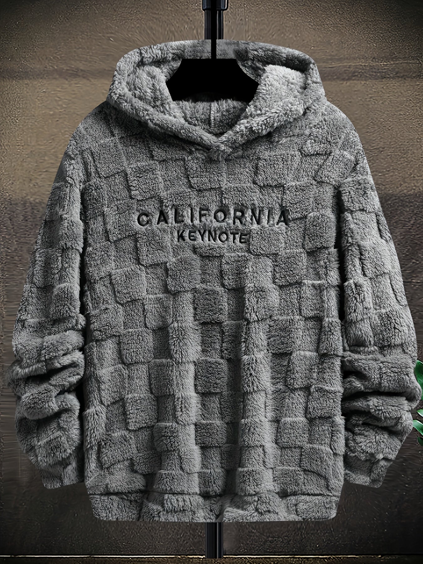 Kuscheliger Hoodie mit Karomuster und Stickerei, mit Kapuze
