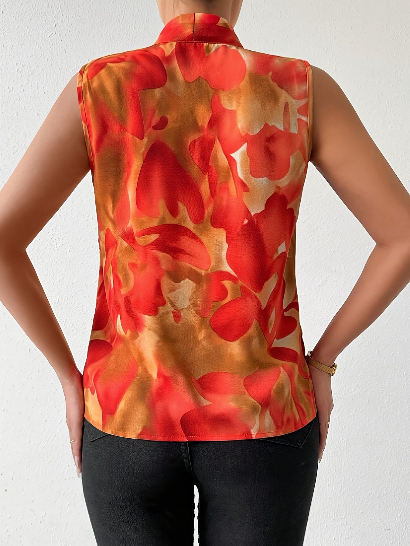 Damen Wickelbluse ohne Ärmel für Business und Freizeit – Elegantes, Modernes Design
