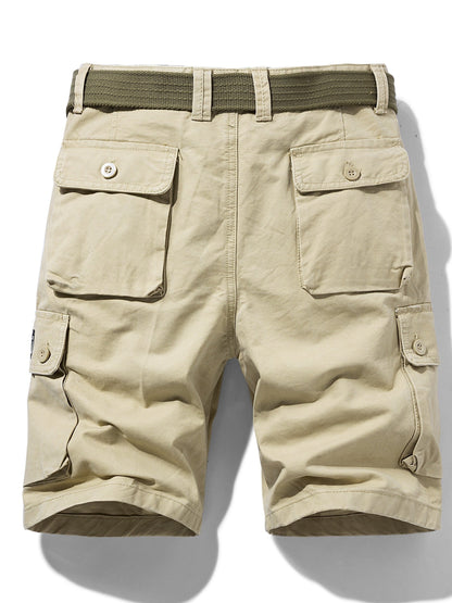 Herren Cargo-Shorts im Casual-Design mit Gürtel und Taschen – Ideal für Freizeit und Outdoor