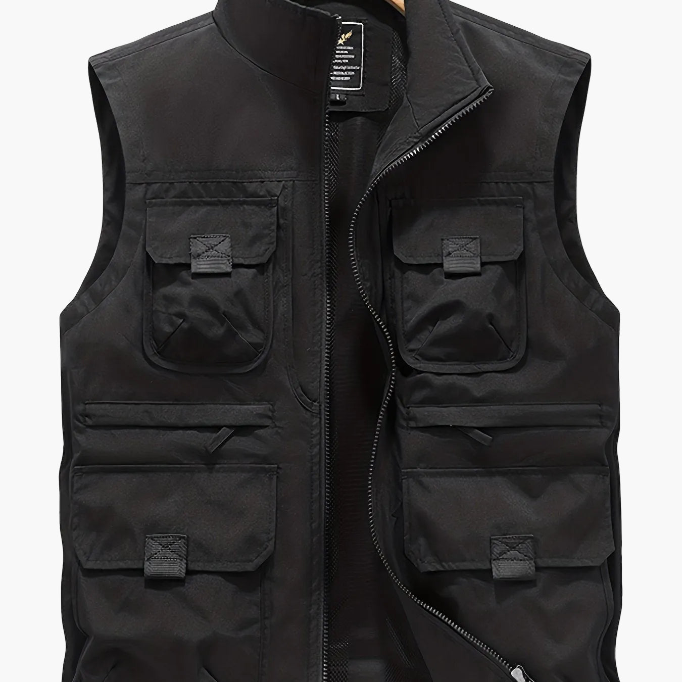 Herren Outdoor Utility-vest med flere lommer, fritidsvest for fiske, fotturer og fotografering