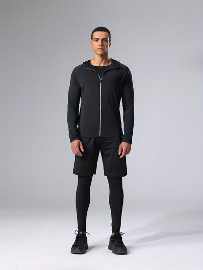 Herren Sport Kompressions-Trainingsanzug Set – 5-teiliges Fitness & Lauf Outfit – Modernes Trainingsset für Workout & Outdoor