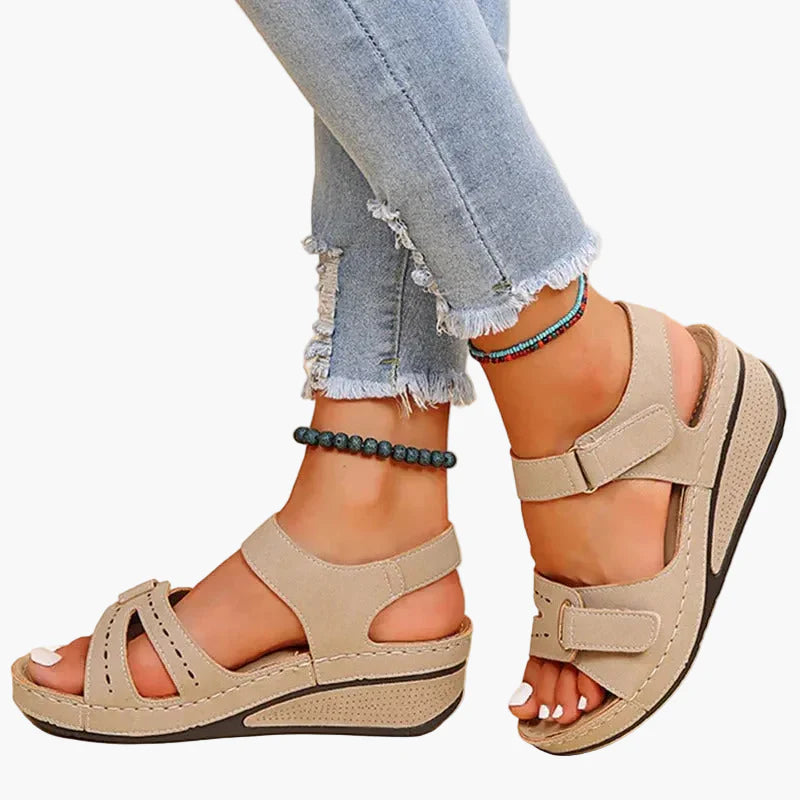 Sandali Donna Confortevoli con Zeppa per Quotidiano e Passeggiate – Ergonomici, alla Moda, Regolabili