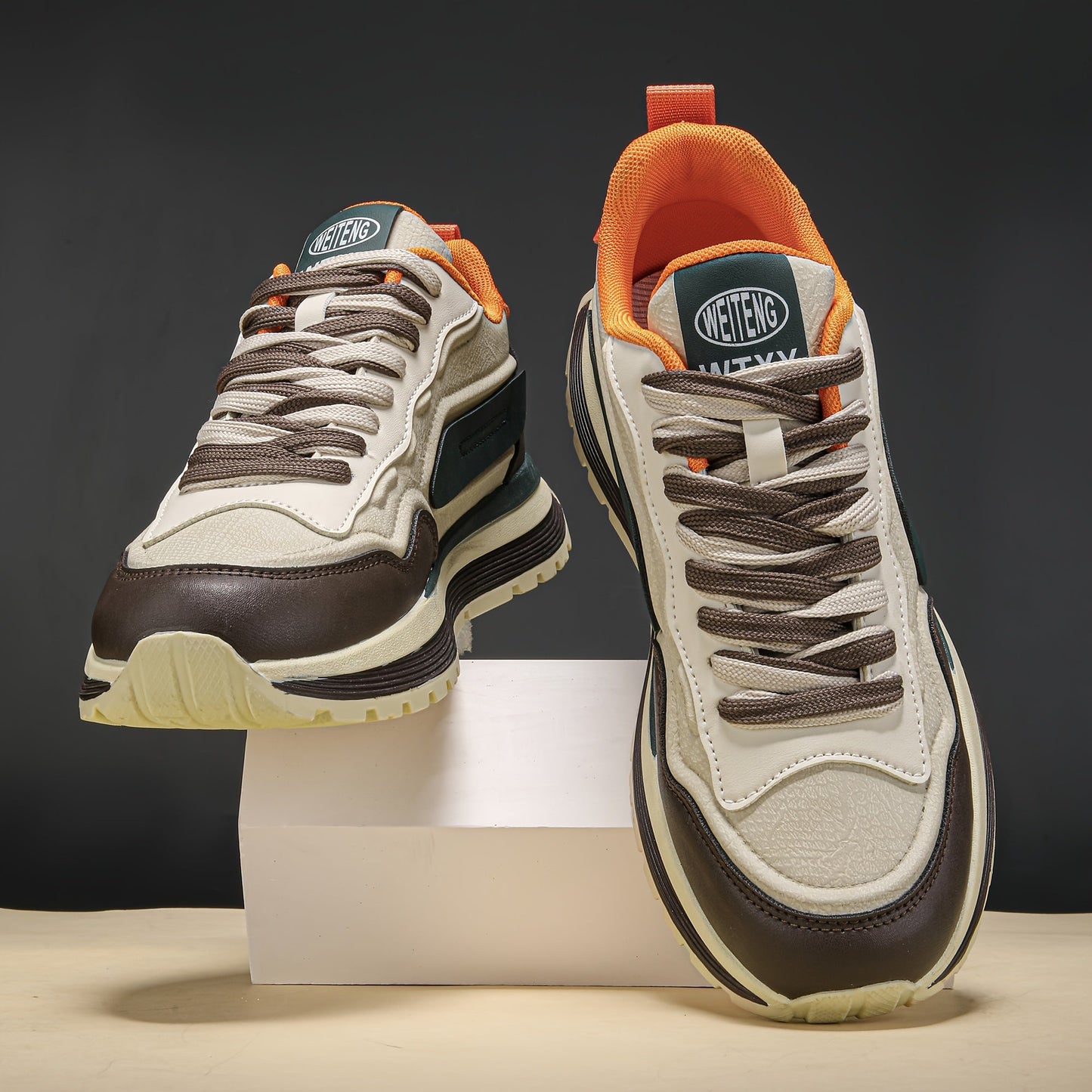 Unisex Sneaker mit Kontrastfarben, Freizeit Sportschuh