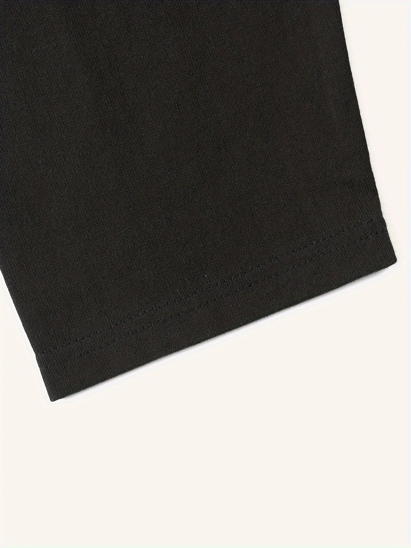 Camiseta unisex de manga larga, cuello redondo, negra y extragrande