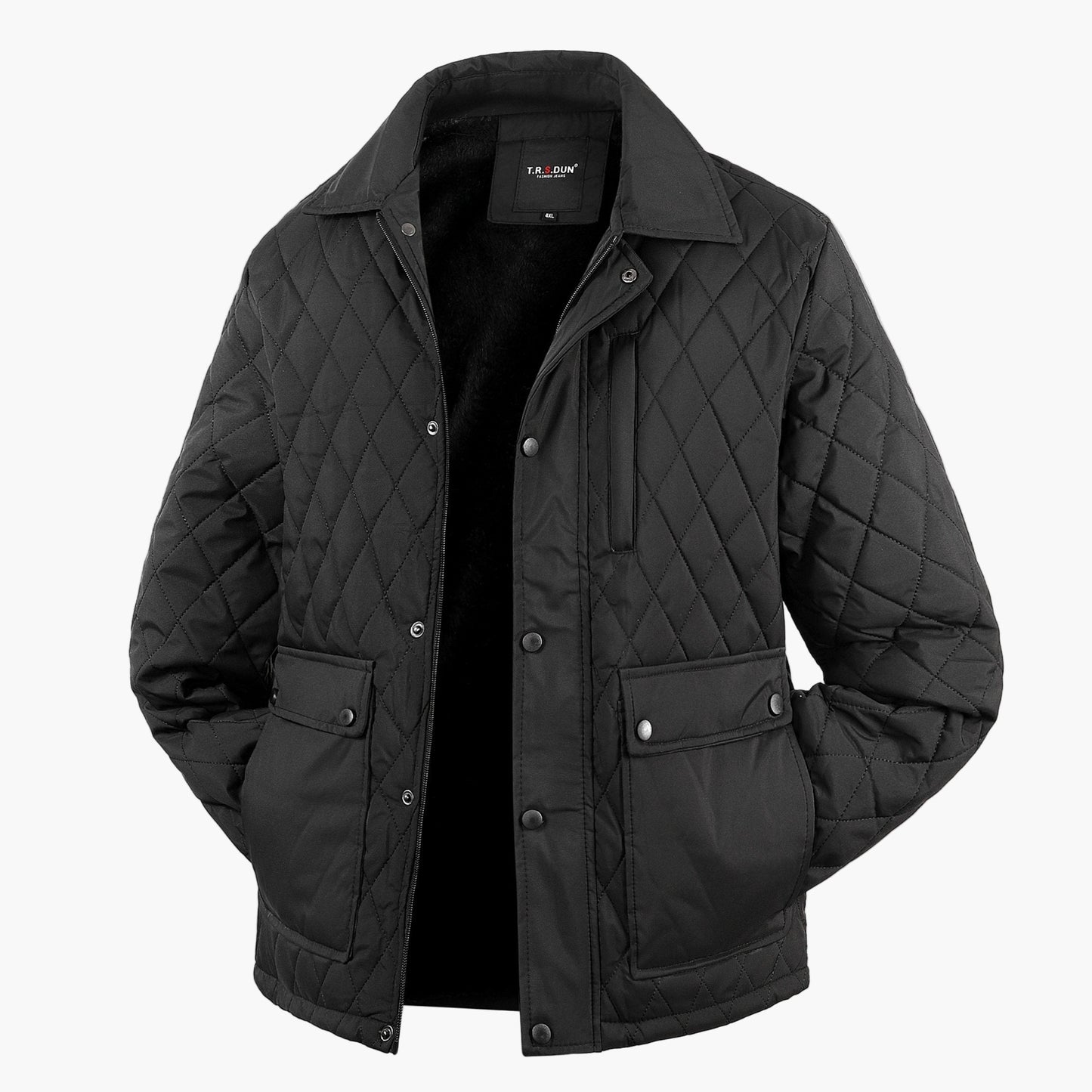 Herren Steppjacke mit Rauten-Design für Freizeit und Alltag