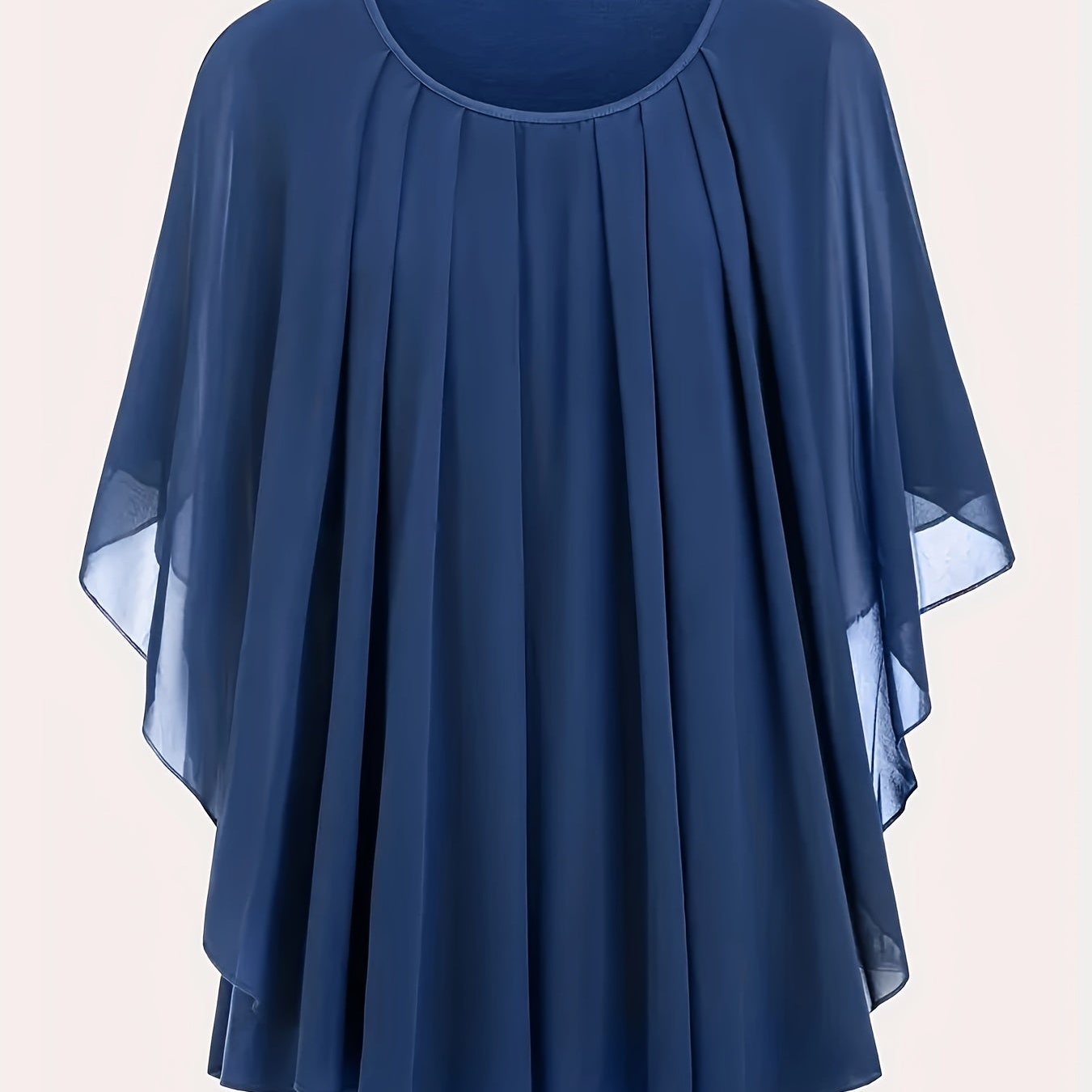 Damen Elegante Oversized Chiffon Bluse für Ausgehen – Stilvolle Flatterärmel, Lockerer Schnitt, Ideal für festliche Anlässe