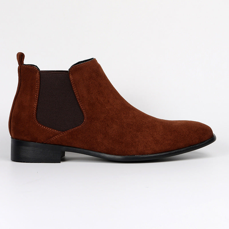 Herren Chelsea Boots Wildleder-Optik Schlupfstiefel