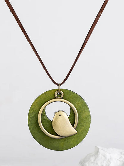 Collana retrò unisex con ciondolo a forma di uccello per festa e tutti i giorni
