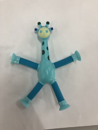 Kinder cartoon giraffe fidget speelgoed – telescopische zuignap anti-stress speelfiguur – unisex, sensorisch leerspeelgoed