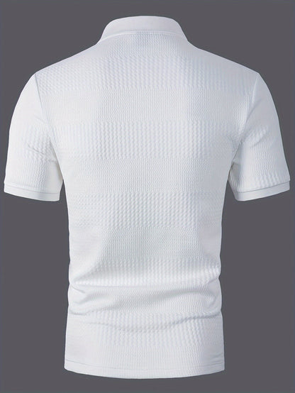 Herren Polohemd Slim Fit Freizeit Geometrisches Muster Kurzarm für Alltag und Büro