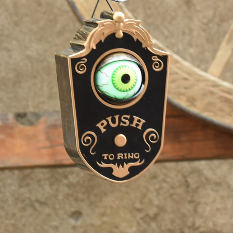 Halloween decoratie deurbel met lichtgevend oog – griezelige bel voor Halloween-feesten & spookhuis