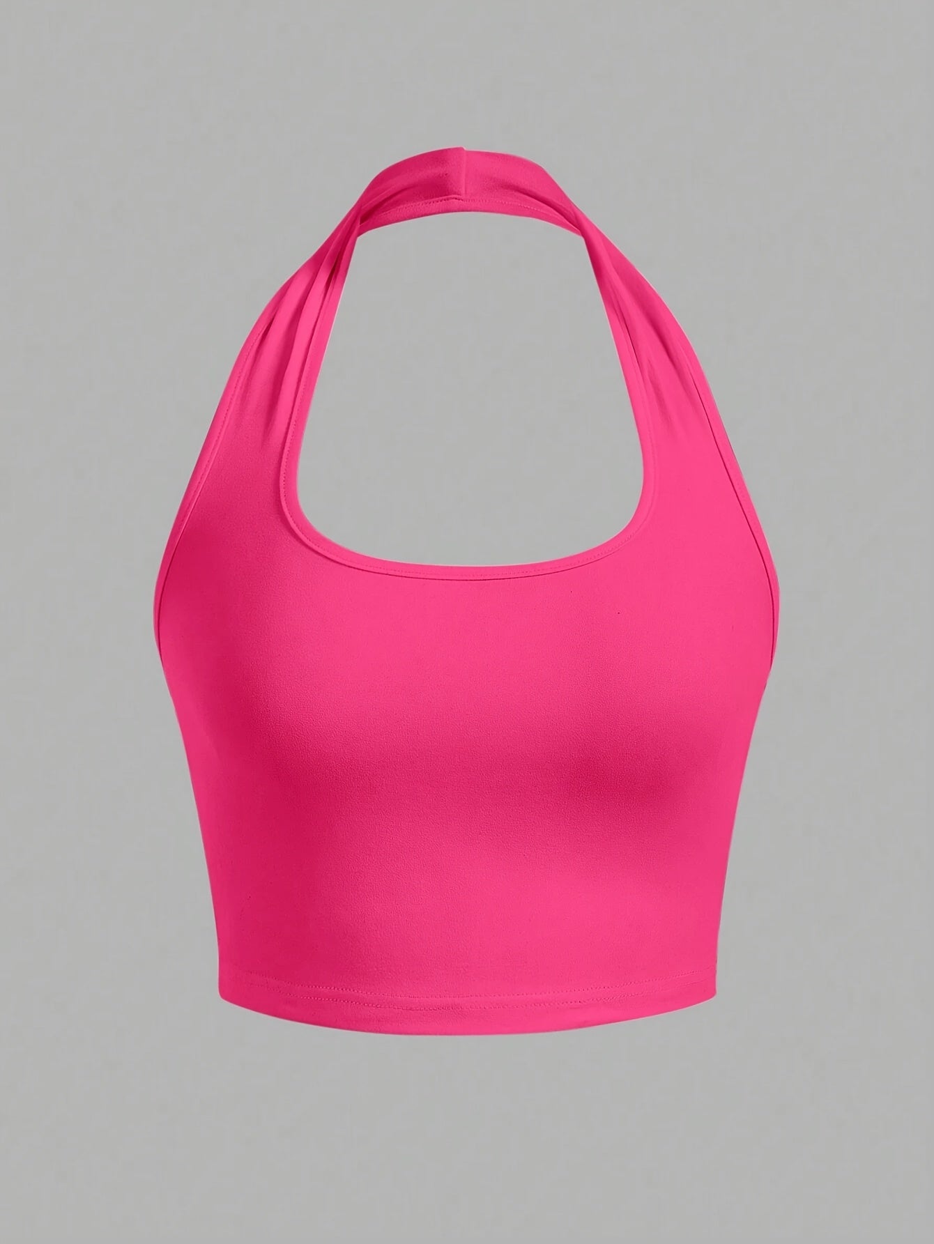 Dame Halterneck Croptop med åben ryg – Moderne sommerbasic til fritid og fest