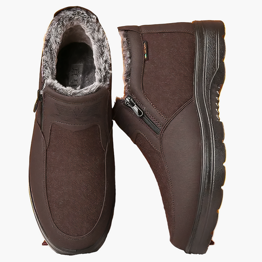Botines ortopédicos de invierno para hombre para comodidad y uso diario con cremallera