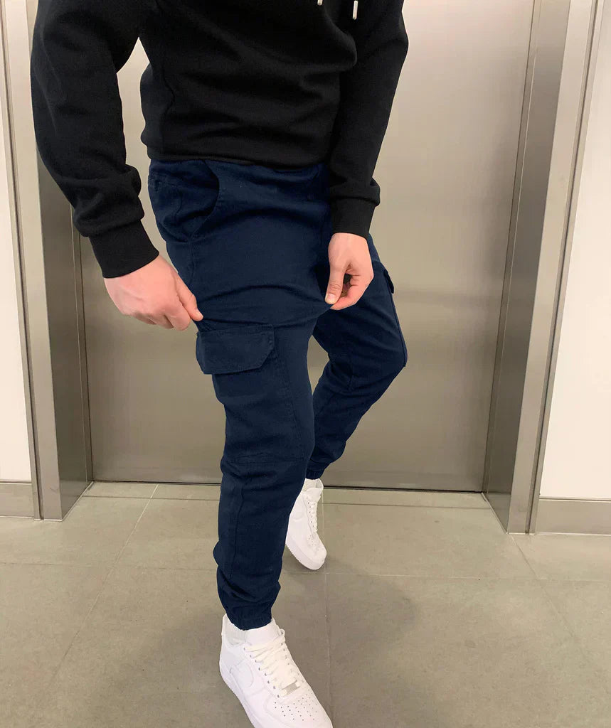 Herren Jogger Cargo Hose – Moderne Freizeithose mit Taschen und Bündchen, Streetwear Style