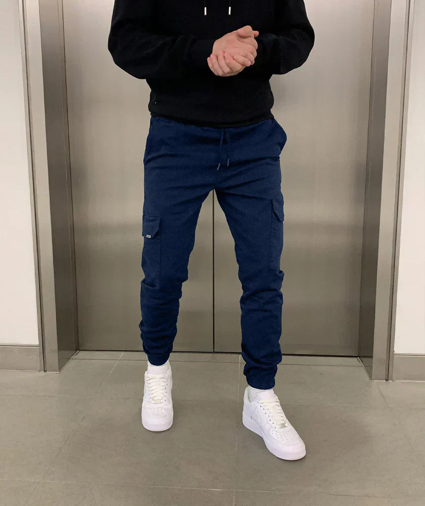 Herren Jogger Cargo Hose – Moderne Freizeithose mit Taschen und Bündchen, Streetwear Style