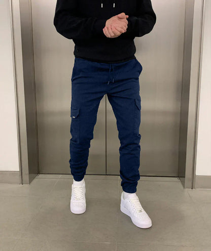 Herren Jogger Cargo Hose – Moderne Freizeithose mit Taschen und Bündchen, Streetwear Style
