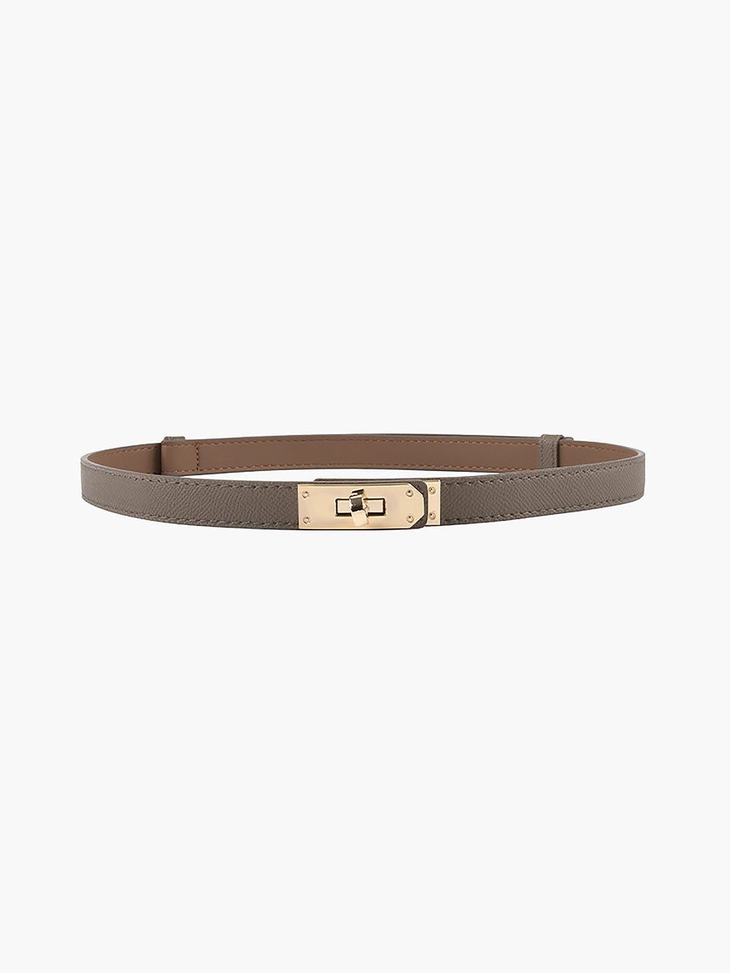 Leren riem met gouden gesp