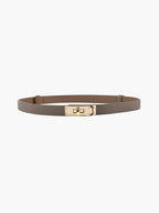 Leren riem met gouden gesp