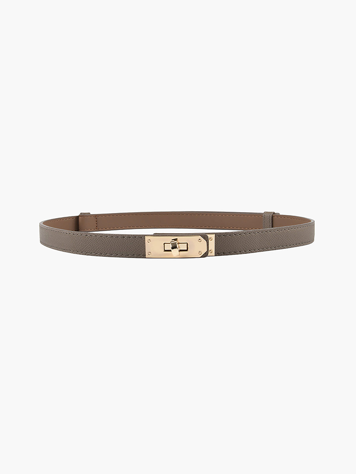 Leren riem met gouden gesp