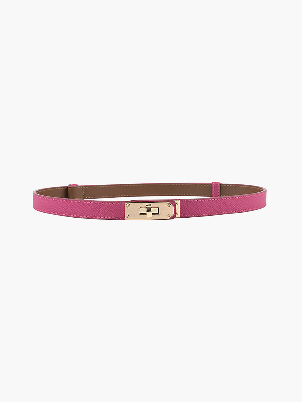 Leren riem met gouden gesp