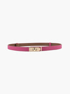 Leren riem met gouden gesp