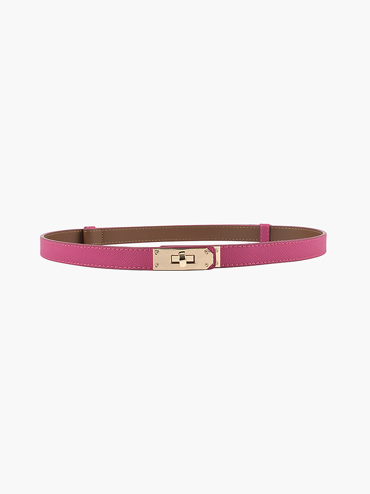 Leren riem met gouden gesp