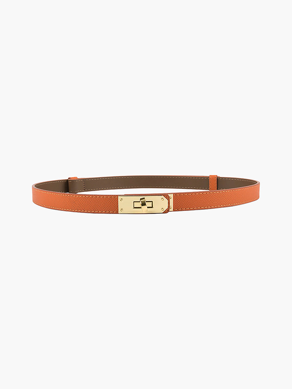 Leren riem met gouden gesp