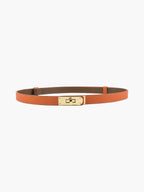 Leren riem met gouden gesp